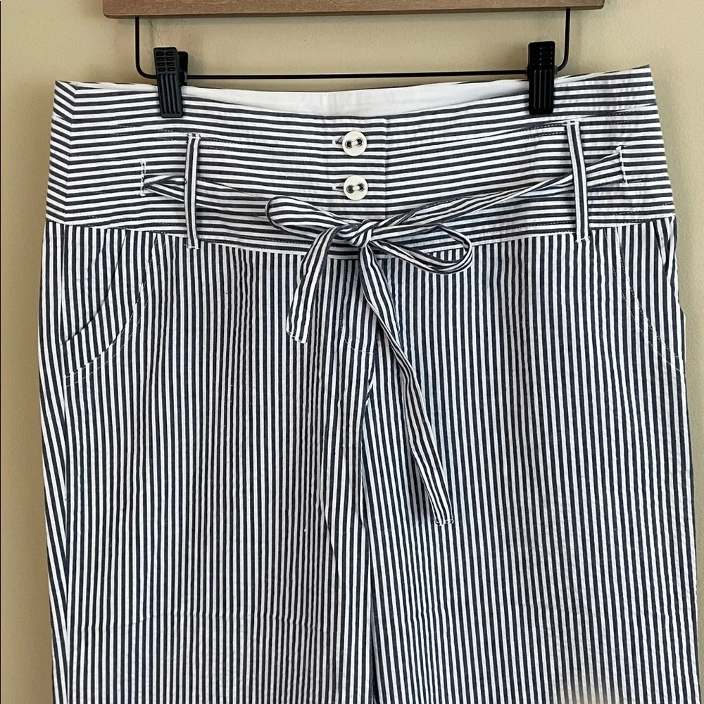 No Boundaries blue and white stripe Wide leg Pants trousers 11
